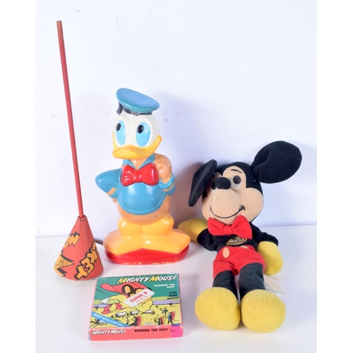 3100 - A collection of vintage Disney toys & memorabilia including an 8 mm Super 8 film tape of mighty mous... 