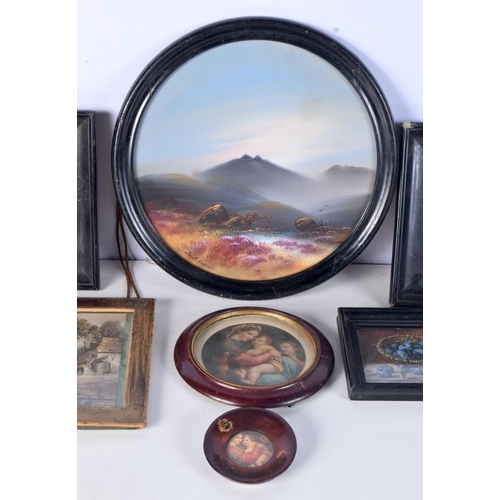 3115 - A framed Gouache by Frank Holmes together with two other Gouaches and a  collection of miniatures , ... 