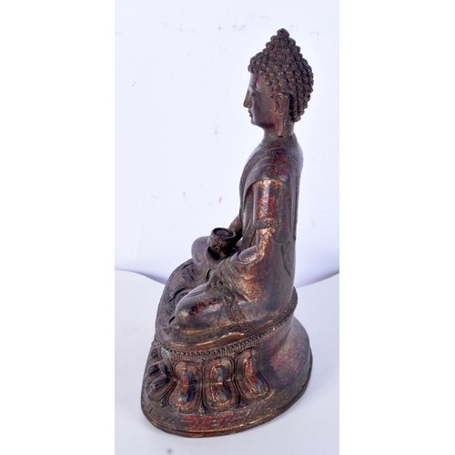 3120 - A Chinese Tibetan gilded bronze Buddha. 21cm.