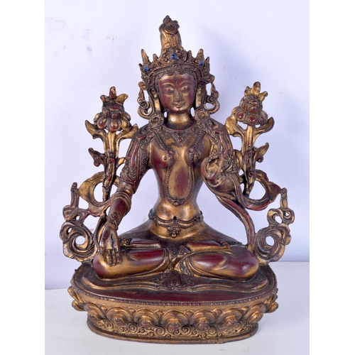 3171 - A Chinese Tibetan gilt bronze Buddha. 20cm high.