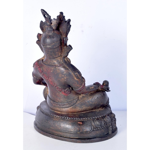 3203 - A Chinese Tibetan bronze Buddha. 23cm.