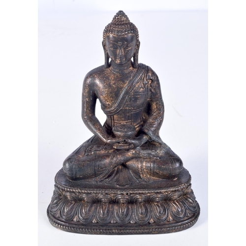 3208 - A Chinese Tibetan bronze buddha 15cm.
