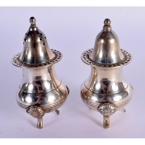 20 - A LARGE SILVER PLATED TRAY together with two boxed sets. Largest 52 cm x 34 cm.