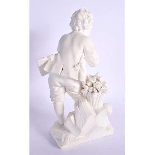 249 - 18TH CENTURY SEVRES BISCUIT PORCELAIN FIGURE OF BOY MODELLED BY FALCONET AFTER BOUCHER OF LE JEUNE S... 