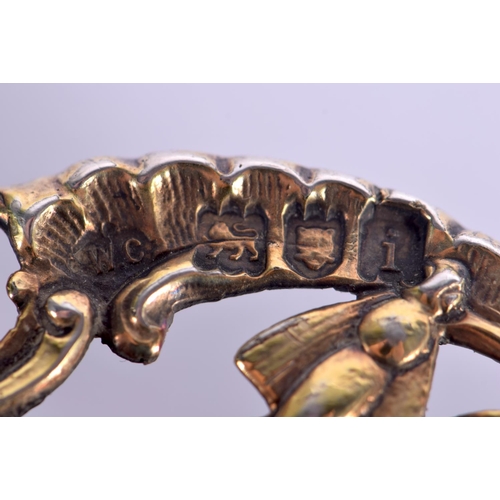 25 - A FINE AND RARE ANTIQUE SILVER GILT AND STOURBRIDGE CRYSTAL GLASS TWIN HANDLED BOWL by William Comyn... 