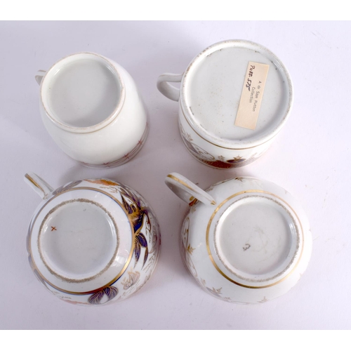 254 - LATE 18TH CENTURY NEW HALL A PATTERN `89' COFFEE CUP AND  SAUCER; A PATTERN `575' TRIO  AND A PATTER... 