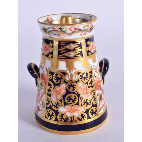288 - ROYAL CROWN DERBY MINIATURE MILK CHURN PATTERN 6299  DATE MARK 1914. 6.5cm High