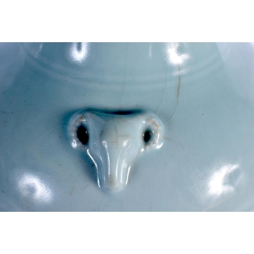 30 - A FINE AND EXTREMELY RARE CHINESE RU-TYPE 'THREE RAMS' BULBOUS VASE Yongzheng Mark and Probably of t... 