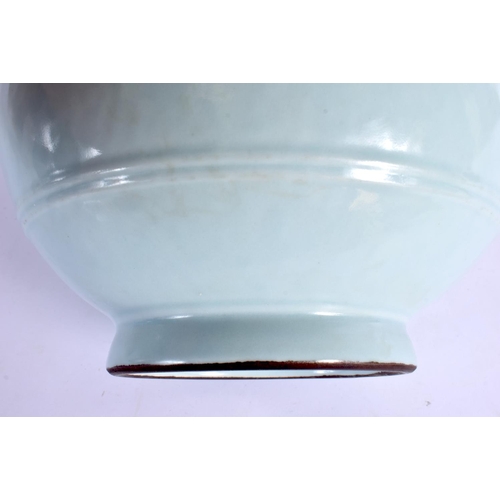 30 - A FINE AND EXTREMELY RARE CHINESE RU-TYPE 'THREE RAMS' BULBOUS VASE Yongzheng Mark and Probably of t... 