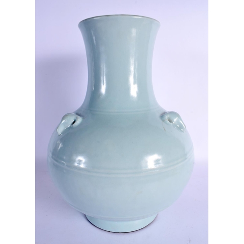 30 - A FINE AND EXTREMELY RARE CHINESE RU-TYPE 'THREE RAMS' BULBOUS VASE Yongzheng Mark and Probably of t... 