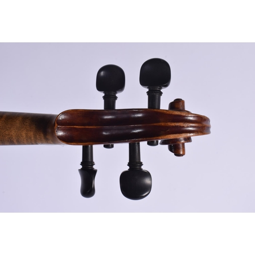 368 - A SINGLE PIECE BACK VIOLIN. 58 cm long  length of back 36 cm.