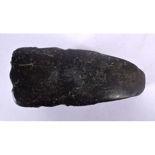 401 - A VERY EARLY CONTINENTAL CARVED STONE TRIBAL OIL TYPE LAMP possibly South or South American. 16 cm x... 