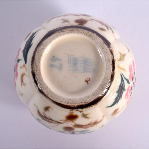 103 - A SMALL HUNGARIAN ZSOLAY PECS PORCELAIN VASE. 5.5 cm wide.