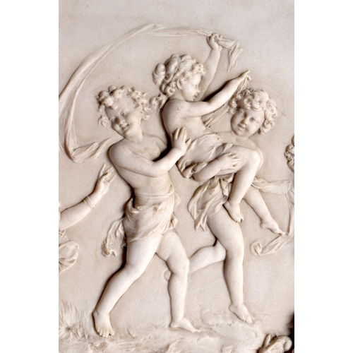 113 - A CONTEMPORARY RECONSTITUTED MARBLE PANEL. 32 cm x 22 cm.