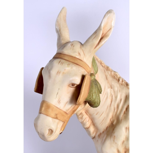 116 - A LARGE AUSTRIAN ROYAL DUX BISQUE PORCELAIN FIGURE OF A DONKEY. 38 cm x 24 cm.