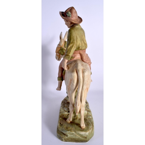 116 - A LARGE AUSTRIAN ROYAL DUX BISQUE PORCELAIN FIGURE OF A DONKEY. 38 cm x 24 cm.