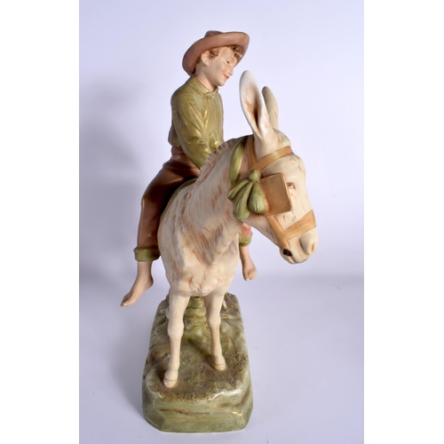 116 - A LARGE AUSTRIAN ROYAL DUX BISQUE PORCELAIN FIGURE OF A DONKEY. 38 cm x 24 cm.