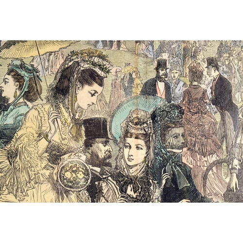 119 - A FRAMED 19TH CENTURY ENGRAVING depicting The Garden Party at Buckingham Palace. 60 cm x 45 cm.