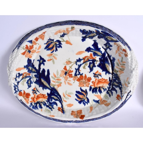 126 - 19th century Swansea pair of pottery plates with blue chinoiserie style decoration, impressed Swanse... 