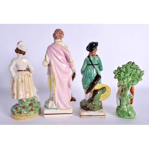 184 - 18th and 19th century group of six Staffordshire figures. 29cm High (6)