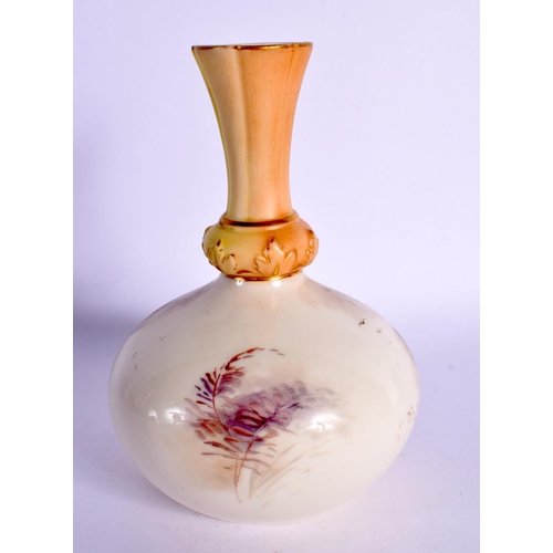 202 - Royal Worcester vase shape G799 painted with a pheasant by Jas. Stinton, signed, date mark 1903. 12c... 