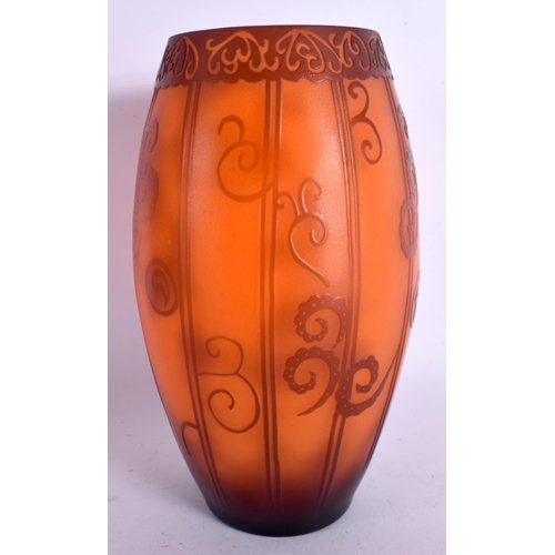 246 - A FRENCH CAMEO GLASS VASE. 21 cm high.