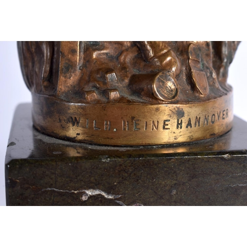 279 - AN ANTIQUE WILH HEINE HANNOVER GERMAN BRONZE SCULPTURE. 24 cm high.