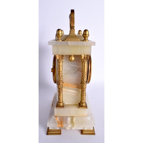 286 - A LARGE ANTIQUE MARBLE AND ORMOLU CLOCK. 27 cm x 14 cm.