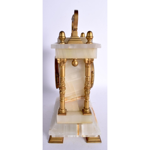 286 - A LARGE ANTIQUE MARBLE AND ORMOLU CLOCK. 27 cm x 14 cm.