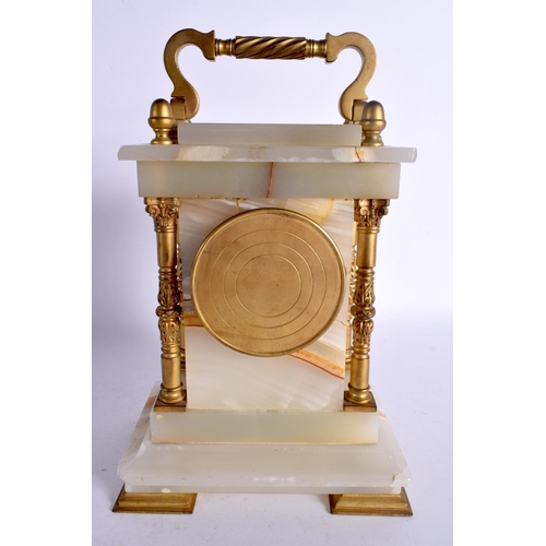 286 - A LARGE ANTIQUE MARBLE AND ORMOLU CLOCK. 27 cm x 14 cm.