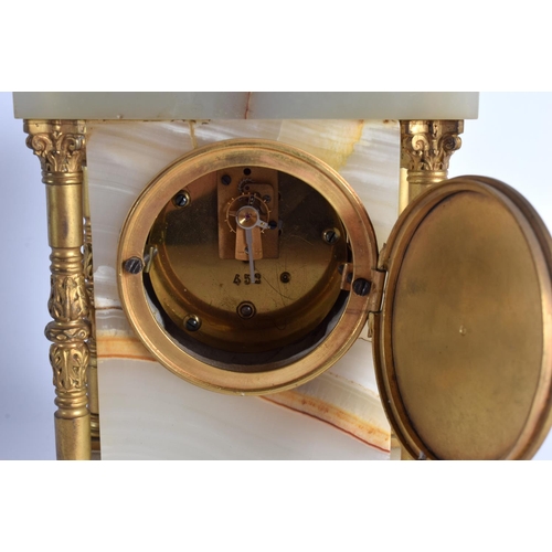 286 - A LARGE ANTIQUE MARBLE AND ORMOLU CLOCK. 27 cm x 14 cm.