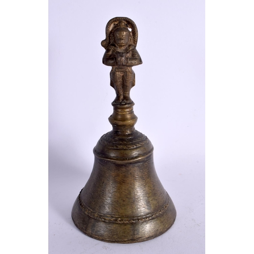 301 - A 19TH CENTURY INDIAN BRONZE BUDDHISTIC MONKEY BELL. 20 cm high.