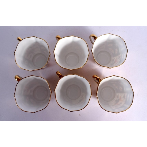 45 - SIX ROYAL CROWN DERBY IMARI CUPS AND SAUCERS. (12)