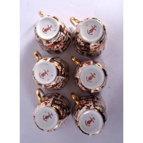 45 - SIX ROYAL CROWN DERBY IMARI CUPS AND SAUCERS. (12)