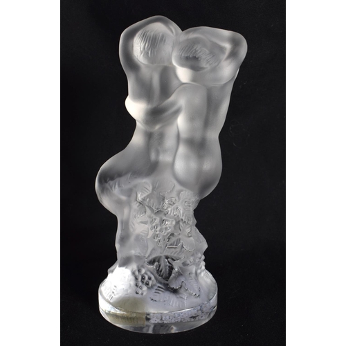 79 - A FRENCH LALIQUE GLASS FIGURE. 13 cm x 6 cm.