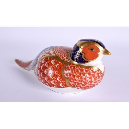 95 - A ROYAL CROWN DERBY BIRD PAPERWEIGHT. 17 cm wide.