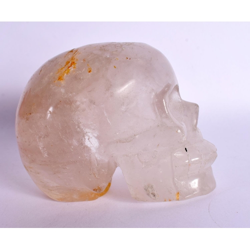 99 - A CONTINENTAL ROCK CRYSTAL SKULL. 10 cm x 8 cm.