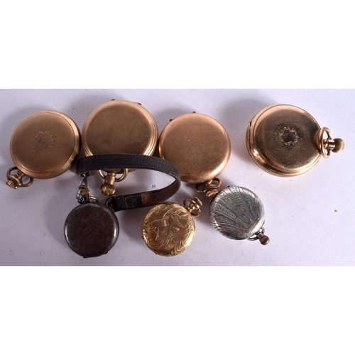 1087 - AN ASSORTMENT OF SEVEN POCKET WATCHES.  Largest dial 5.1cm (7)