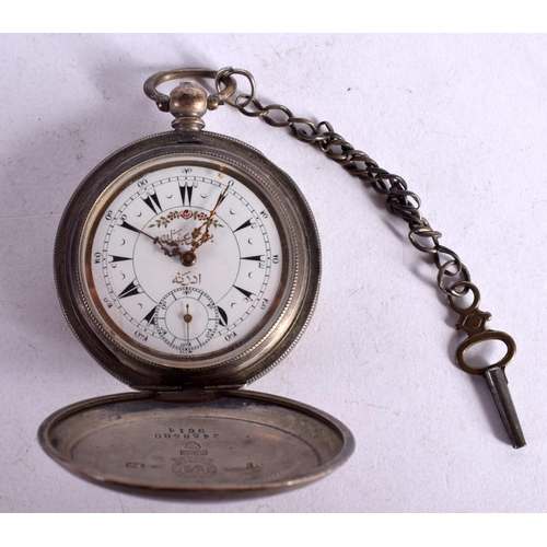 1093 - A SILVER POCKET WATCH.. Stamped London 800, Dial 5cm, weight 106.9g