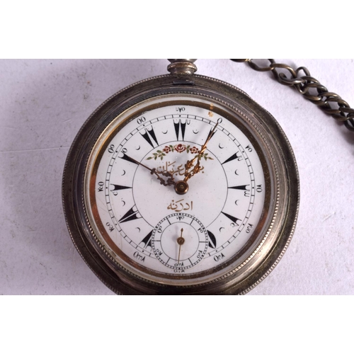 1093 - A SILVER POCKET WATCH.. Stamped London 800, Dial 5cm, weight 106.9g