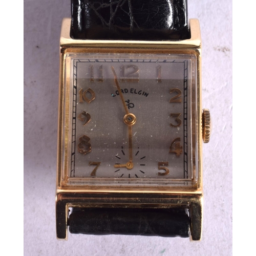 1109 - A 14CT GOLD LORD ELGIN WRIST WATCH.  Stamped 14K, Dial 2.4cm incl dial, weight 28g