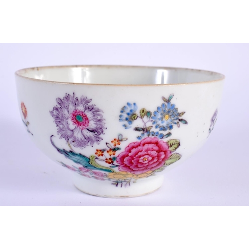 13 - A VERY RARE 18TH CENTURY CHINESE EXPORT FAMILLE ROSE TEACUP painted in London, possibly at the Giles... 