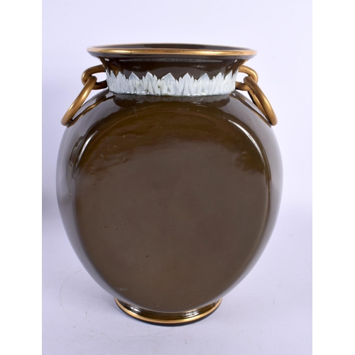 180 - 19th century George Jones pate sur pate vase by Frederick Schenck, signed,  decorated with a semi-cl... 