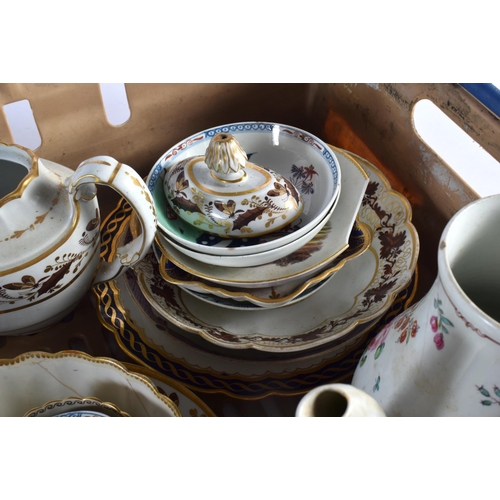 241 - 18th and early 19th century English porcelain, including Worcester, Caughley etc.