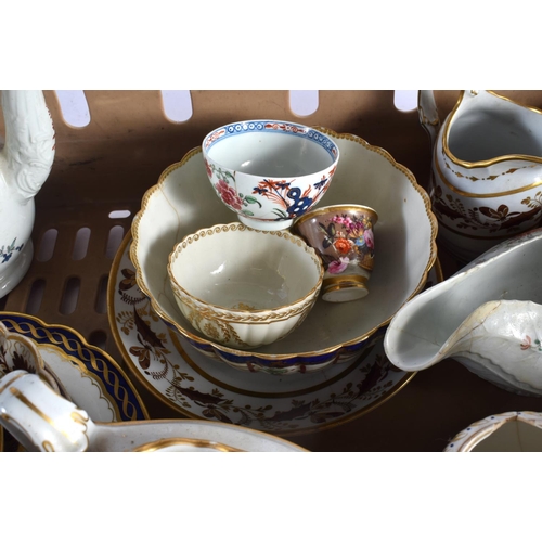 241 - 18th and early 19th century English porcelain, including Worcester, Caughley etc.