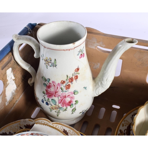 241 - 18th and early 19th century English porcelain, including Worcester, Caughley etc.