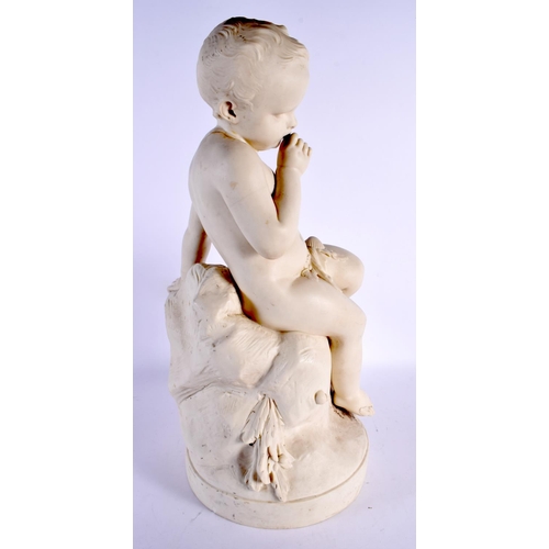 293E - A LARGE 19TH CENTURY ENGLISH COPELAND PARIAN WARE FIGURE OF MASTER TOM modelled sucking his thumb. 5... 