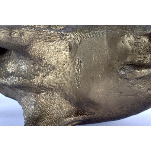 295E - European School (20th Century) Bronze, Limited Edition, Bull. 16 cm x 8 cm.