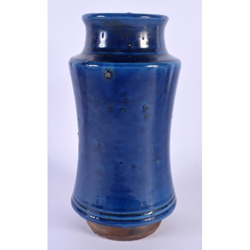 33 - AN ANTIQUE ITALIAN POTTERY ALBARELLO JAR. 22 cm high.