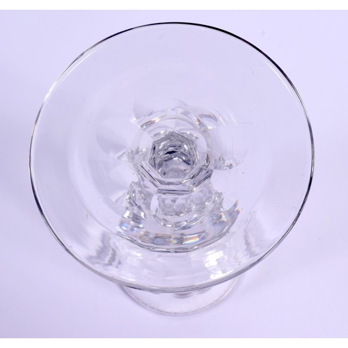 38 - A GEORGE III WINE GLASS. 19 cm high.